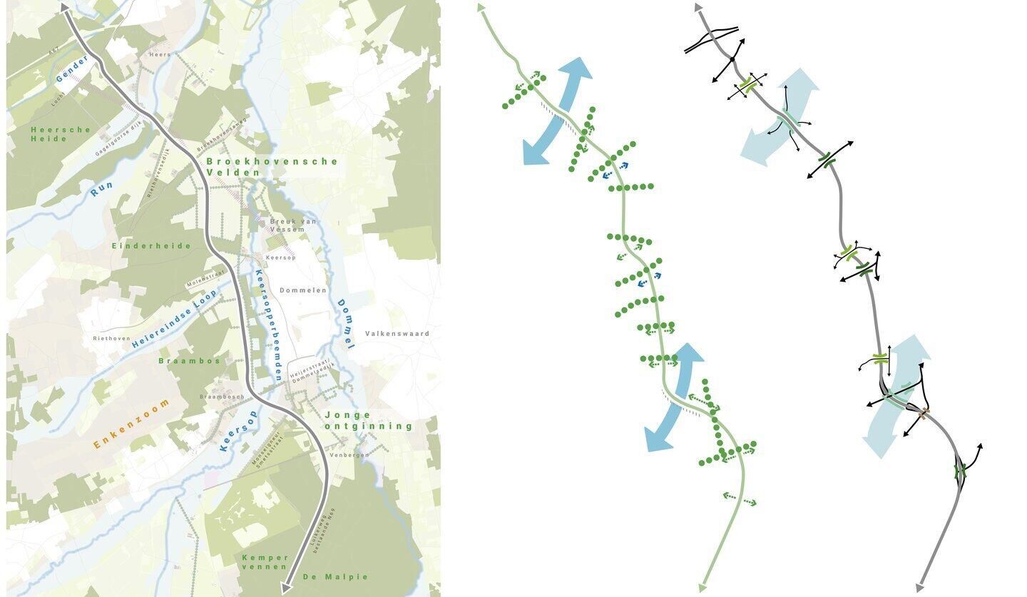 landschap en raamwerk voor 10 kunstwerken